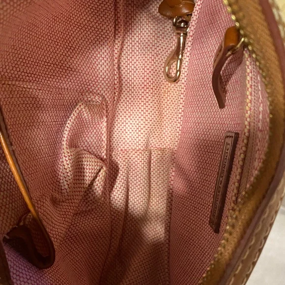 Dooney & Bourke Green and Tan Shoulder Bag (OBO). - Picture 6 of 9